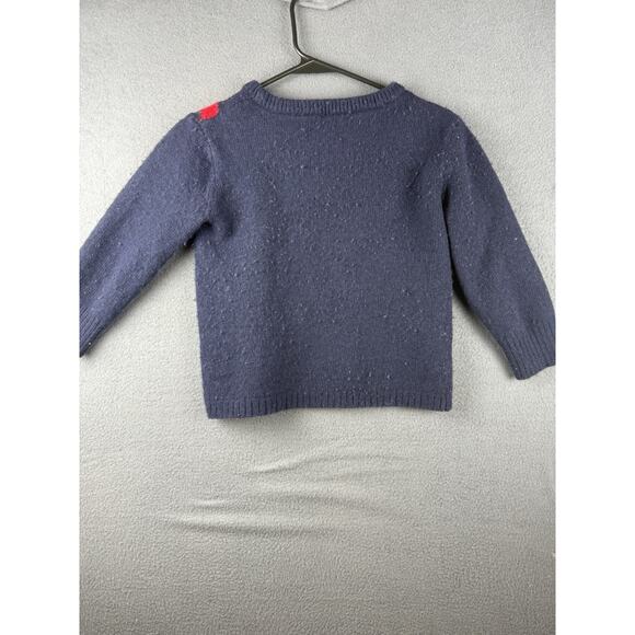 J Crew Knit Long Sleeve Pullover Sweater Navy Women's Size L wool blend - Picture 5 of 6